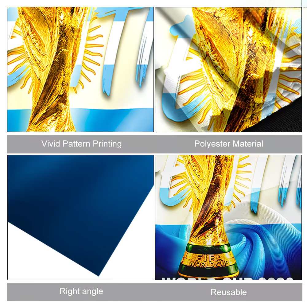 Argentinien WM-Flaggenbanner Fan-Cape für Fußballfans | Temsk