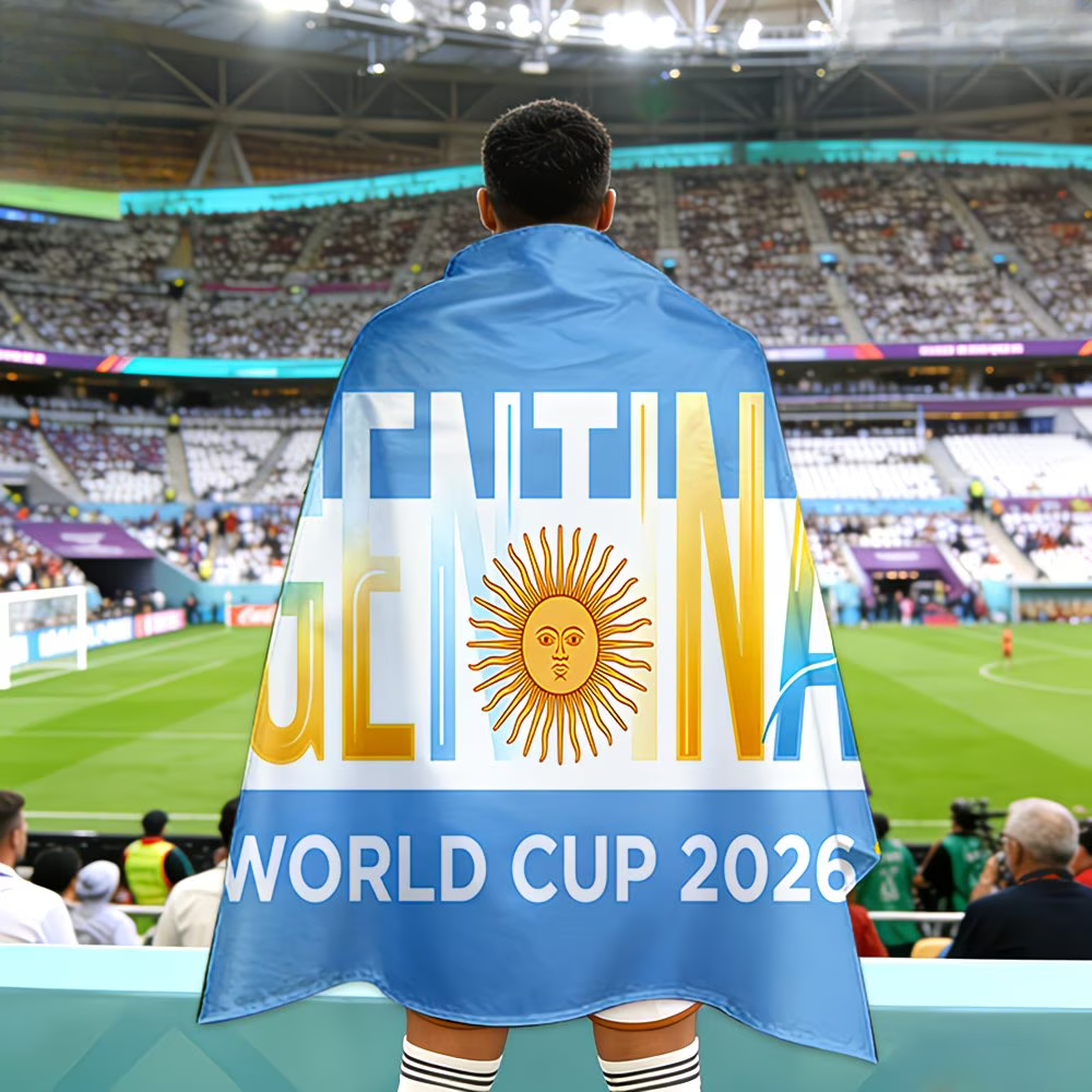 Argentinien WM-Flaggenbanner für Fußballfans, perfekt für Spiele | Temsk