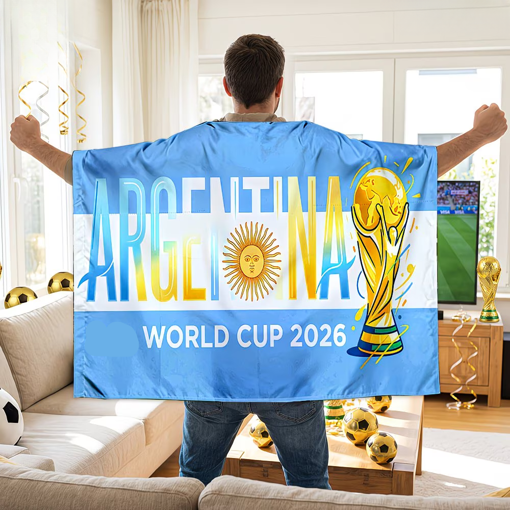 Argentinien WM-Flaggenbanner für Fußballfans, perfekt für Spiele | Temsk