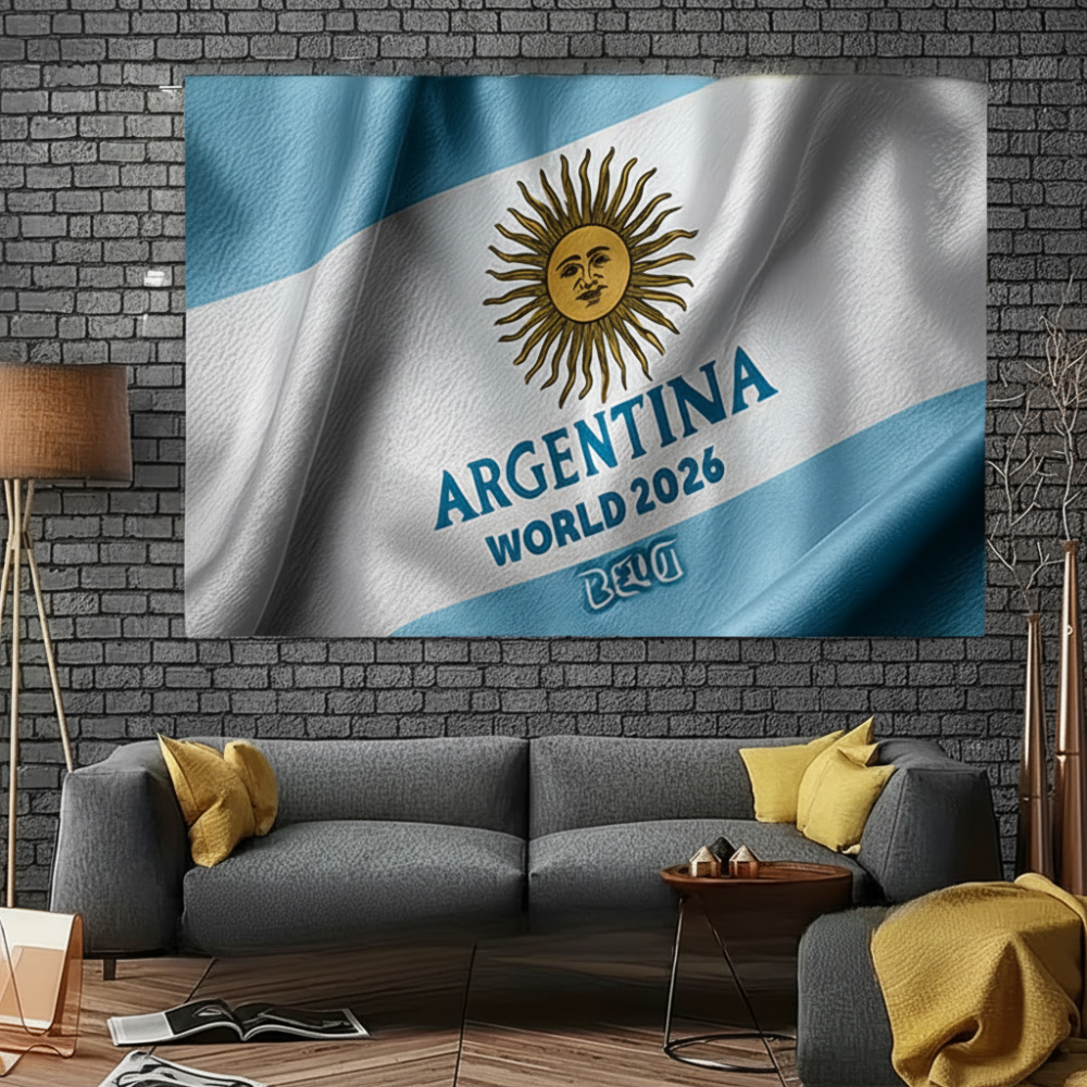 Argentinien WM-Flaggen-Hintergrund-Wandbanner für Partys | Temsk