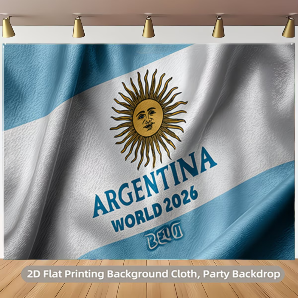 Argentinien WM-Flaggen-Hintergrund-Wandbanner für Partys | Temsk