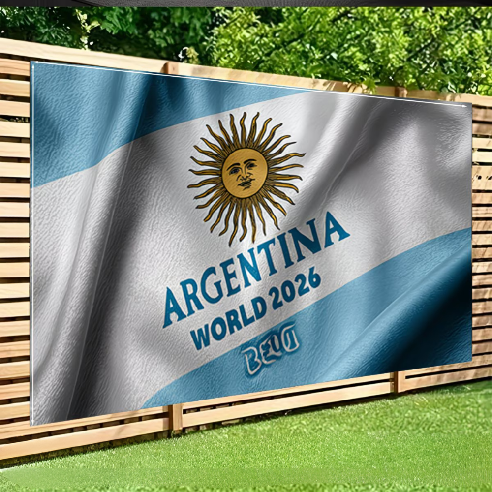 Argentinien WM-Flaggen-Hintergrund-Wandbanner für Partys | Temsk