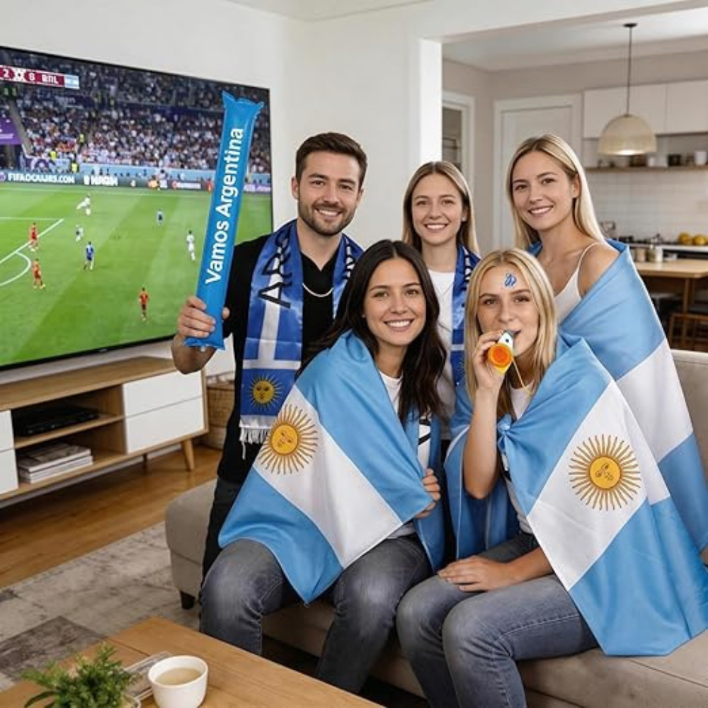 Argentinien Flaggen-Schal und Thunder Sticks für Weltmeisterschaft Fans | Temsk
