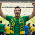Brasilien Weltmeisterschaft Flaggen-Schal mit Fransen für Fußballfans | Temsk