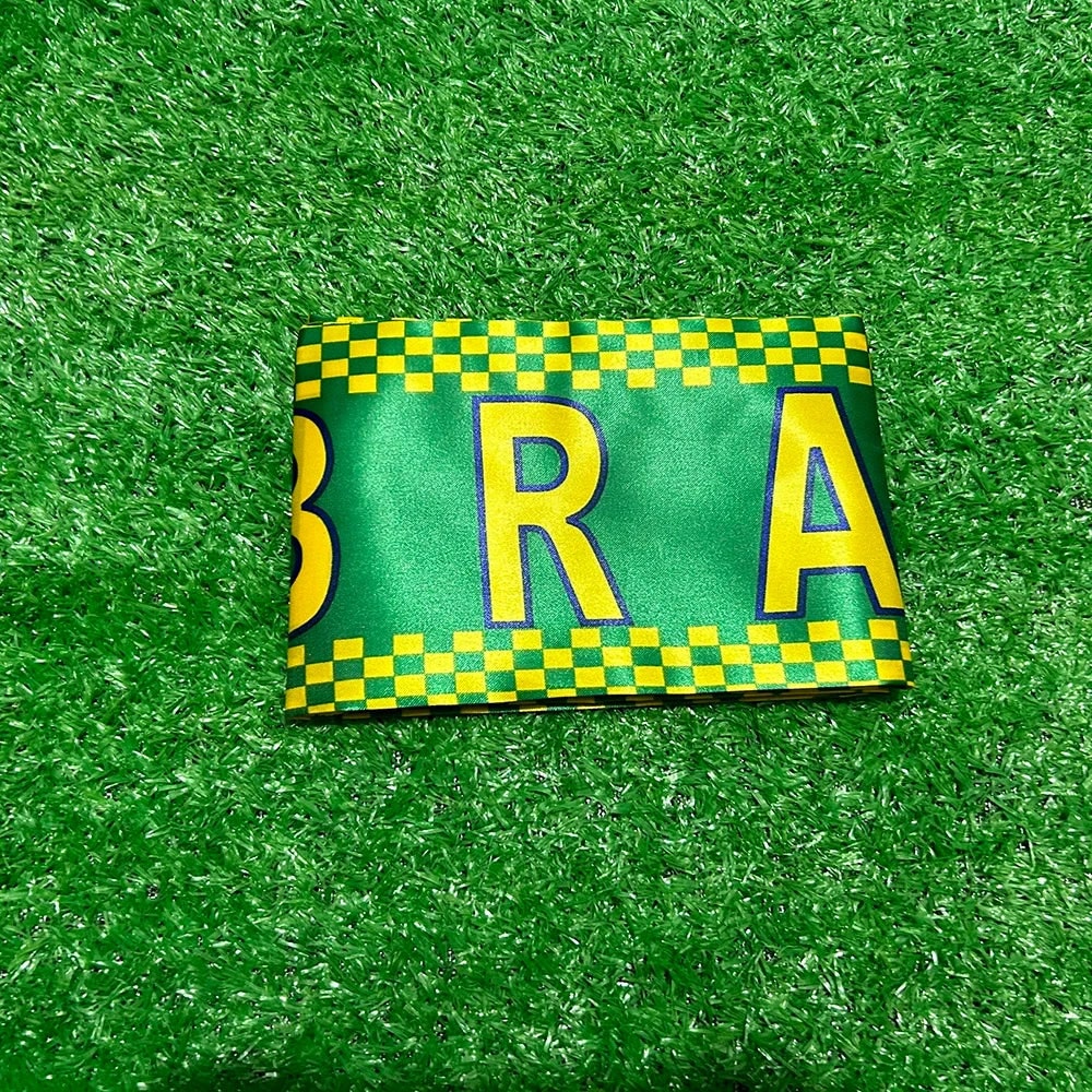 Brasilien Weltmeisterschaft Flaggen-Schal mit Fransen für Fußballfans | Temsk