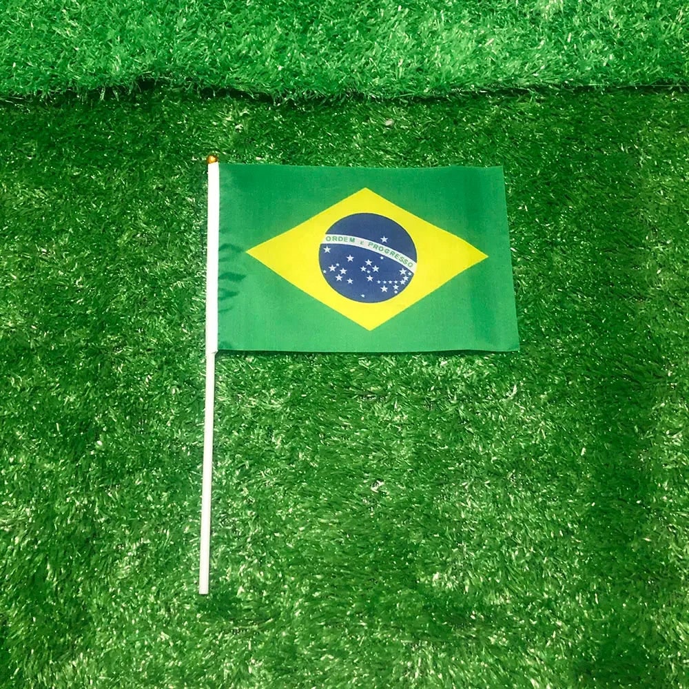 Brasilien Weltmeisterschaft Handwellen Mini-Flagge für Partyfeiern | Temsk