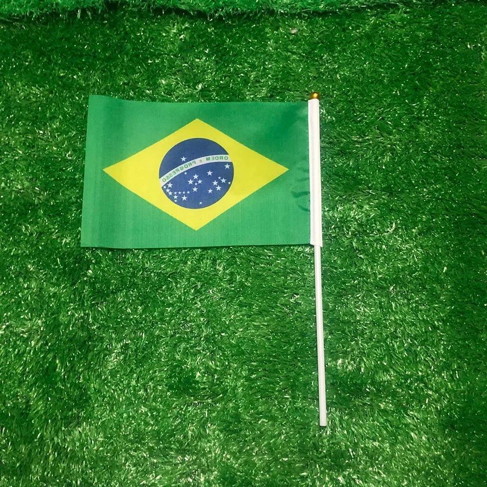 Brasilien Weltmeisterschaft Handwellen Mini-Flagge für Partyfeiern | Temsk