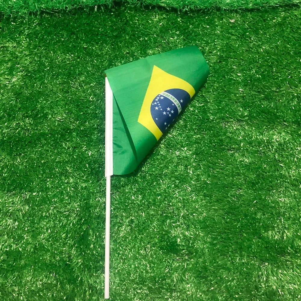 Brasilien Weltmeisterschaft Handwellen Mini-Flagge für Partyfeiern | Temsk