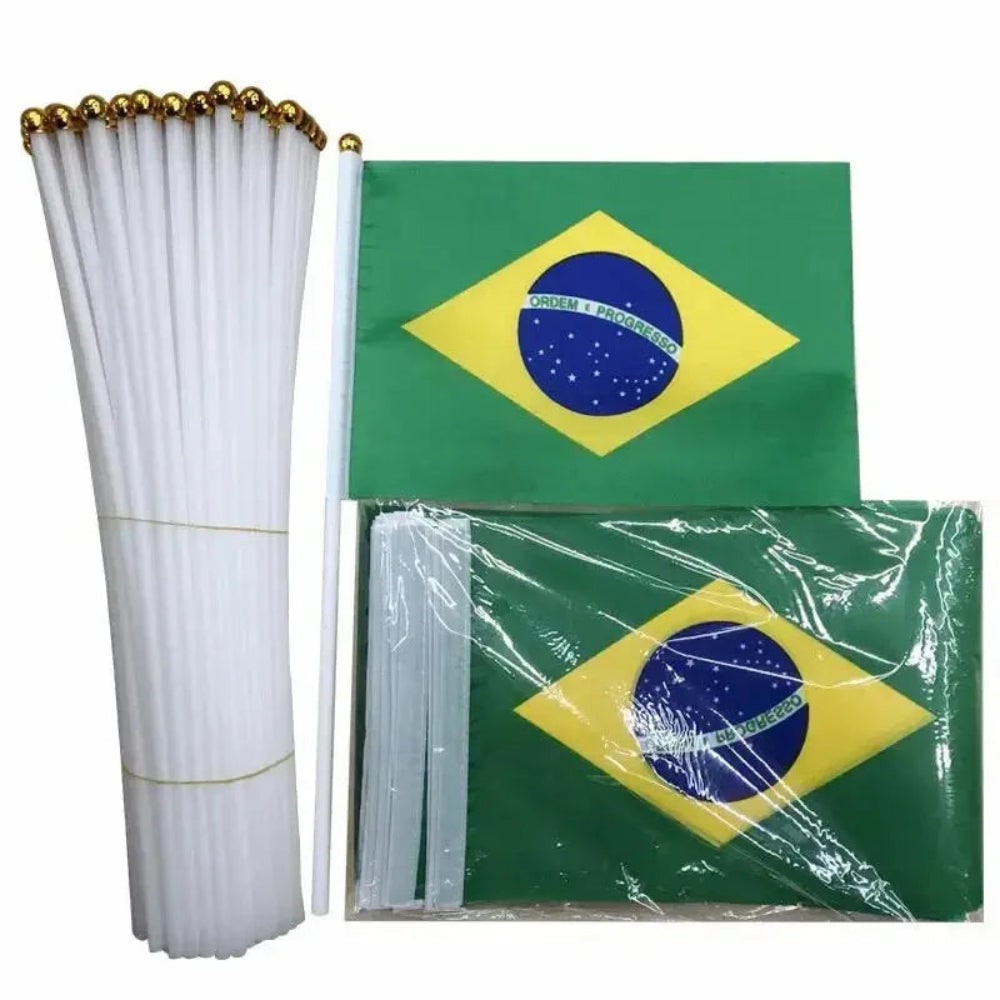 Brasilien Weltmeisterschaft Handwellen Mini-Flagge für Partyfeiern | Temsk