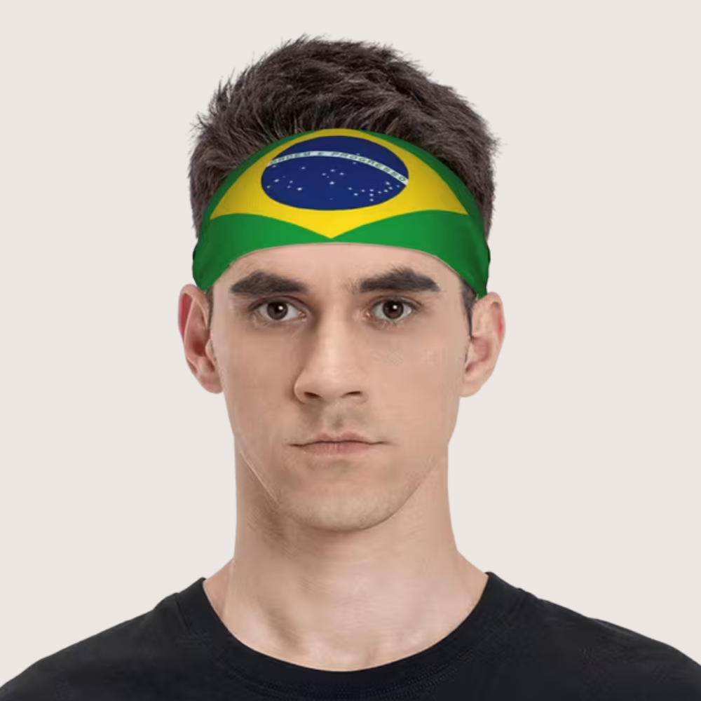 Weltmeisterschaft Brasilien Flaggen-Sportstirnband Fußballtraining | Temsk