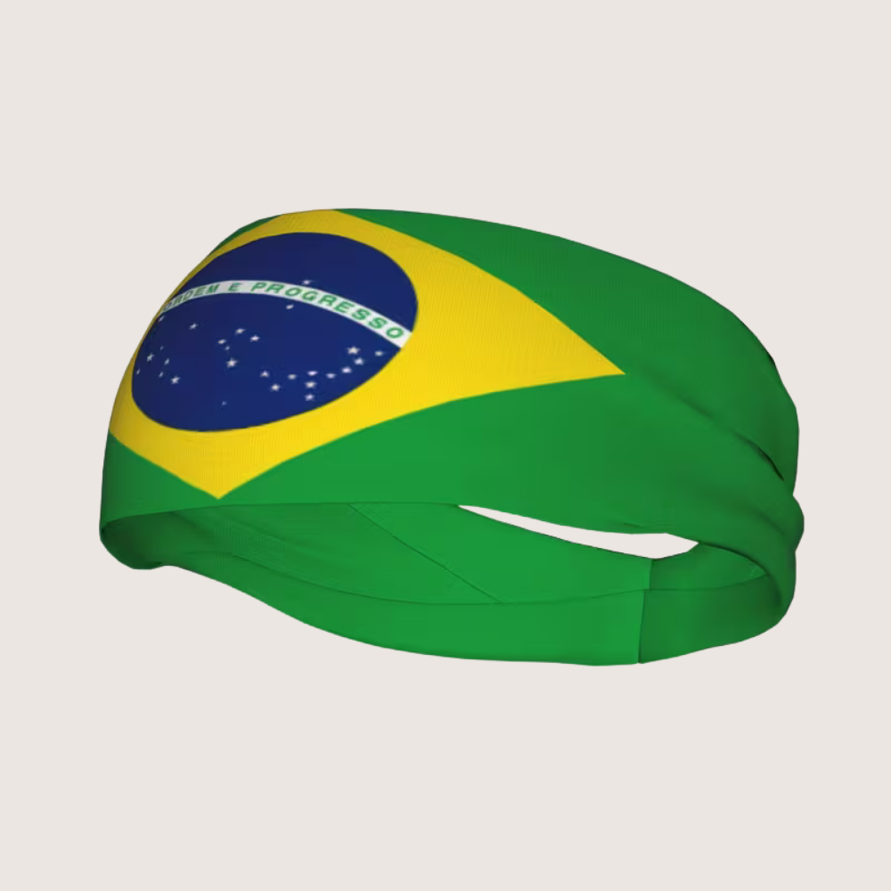 Weltmeisterschaft Brasilien Flaggen-Sportstirnband Fußballtraining | Temsk