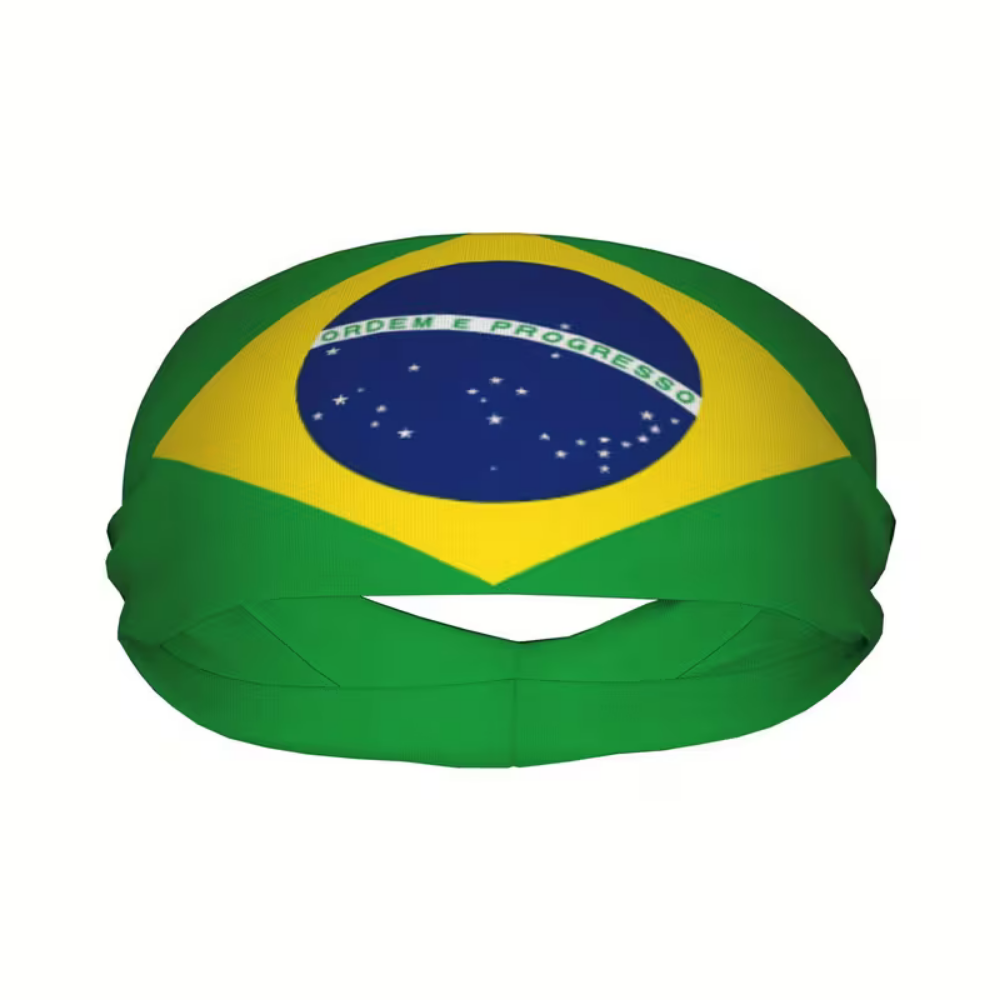 Weltmeisterschaft Brasilien Flaggen-Sportstirnband Fußballtraining | Temsk