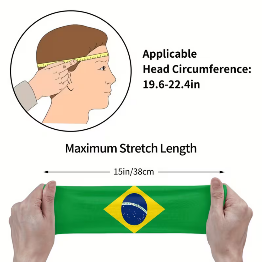 Weltmeisterschaft Brasilien Flaggen-Sportstirnband Fußballtraining | Temsk
