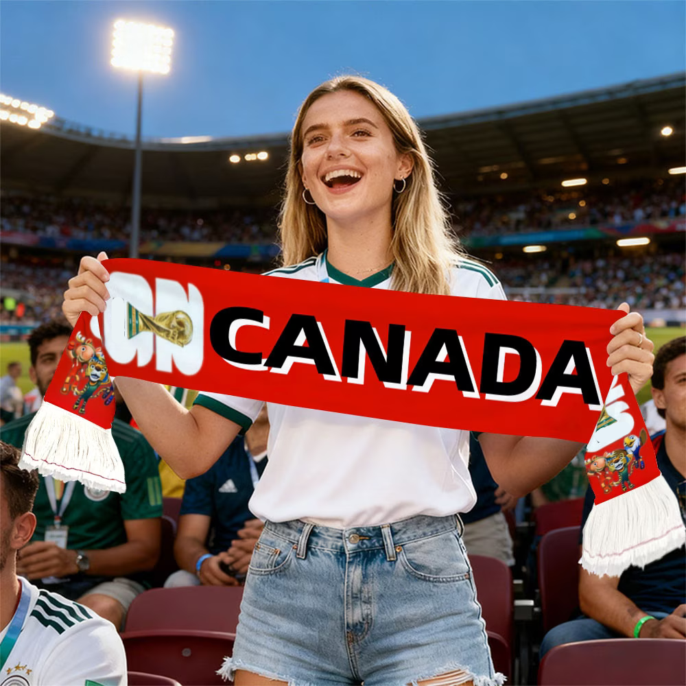 Kanada Flagge Weltmeisterschaft Schal für Sportfans leicht und weich | Temsk