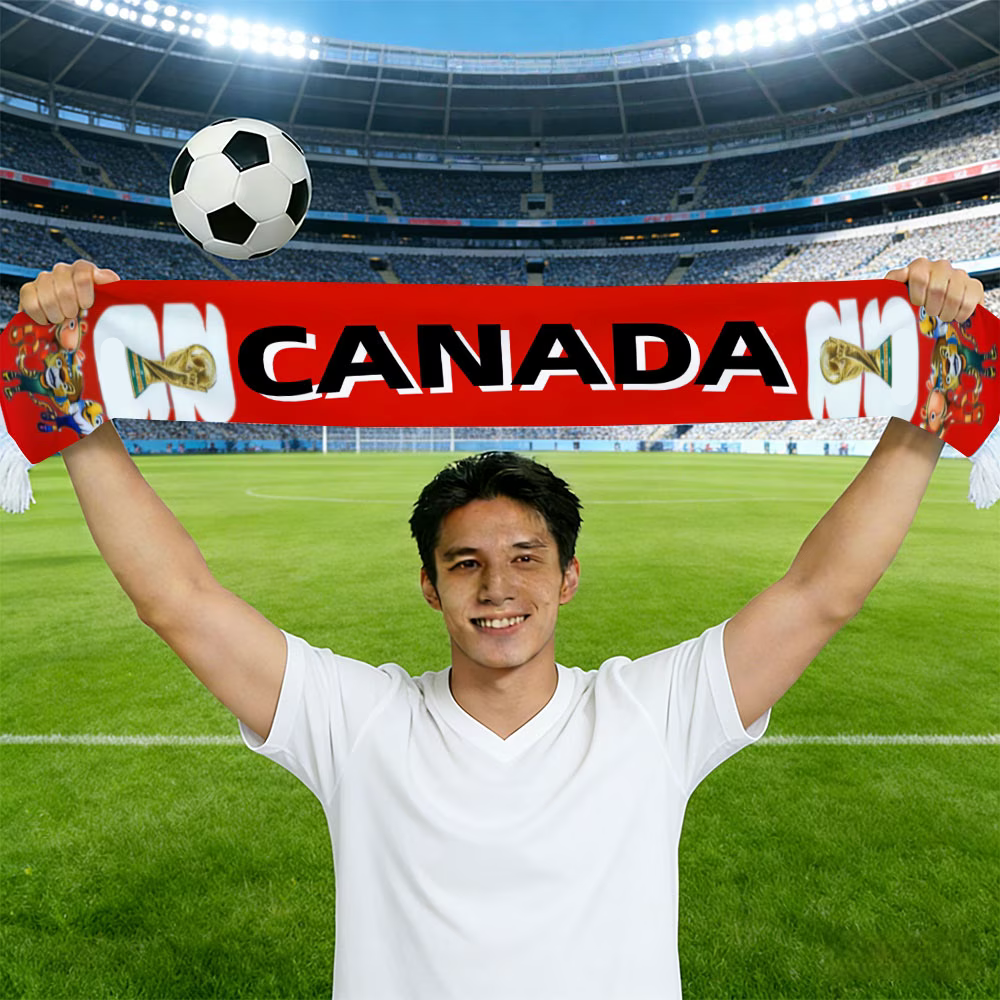 Kanada Flagge Weltmeisterschaft Schal für Sportfans leicht und weich | Temsk