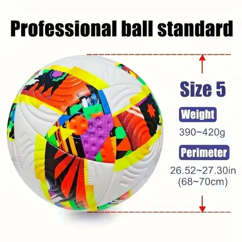 Vibrant PU Soccer Ball For Training And Outdoor Play, Size 5 | Temsk