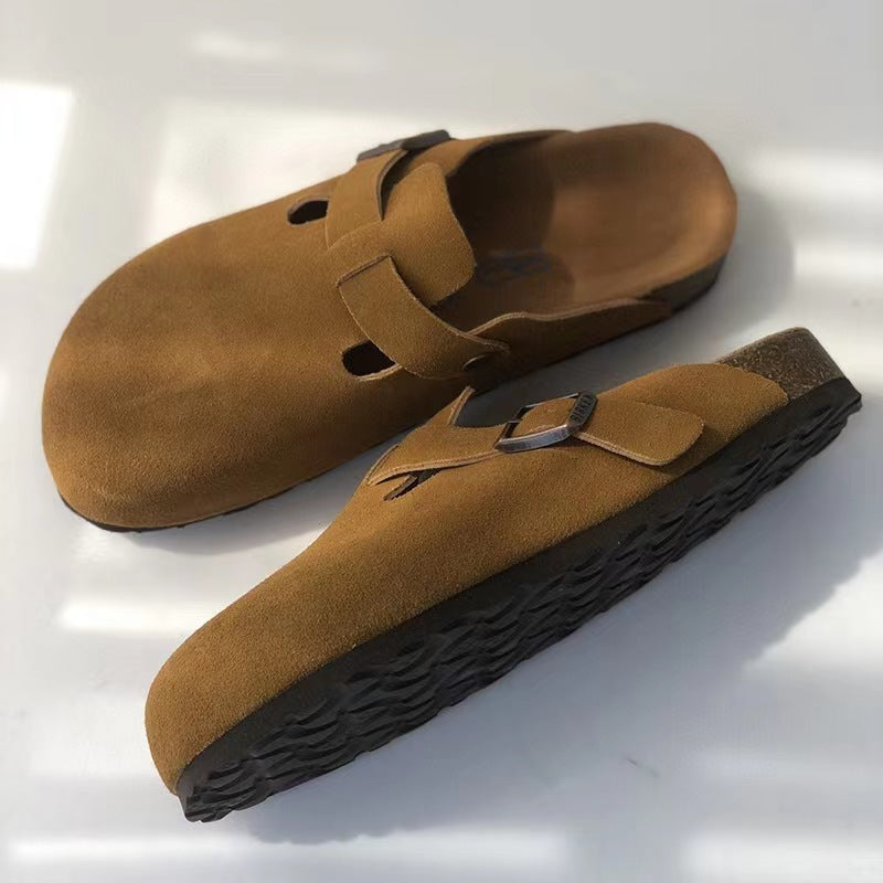 NovaLuxe Leather Slipper Unisex Boston Sandals Style | Temsk
