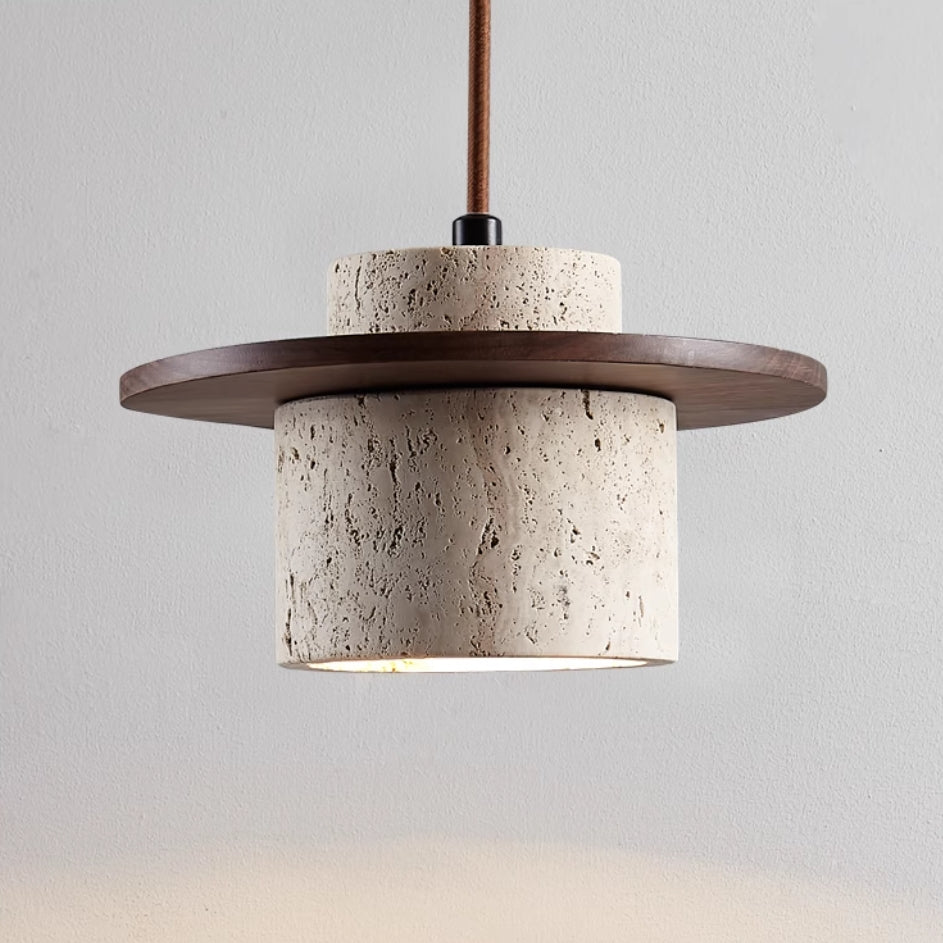 Sylvaris Cascade Travertine Pendant Lamp for Warm Modern Spaces | Snurv | Temsk