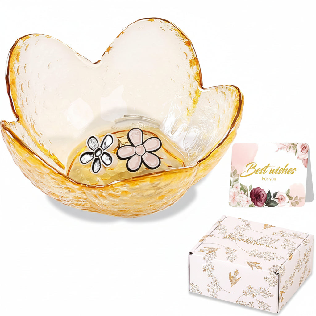 Mother's Day Floral Ceramic Jewelry Dish With Ring Tray | Temsk